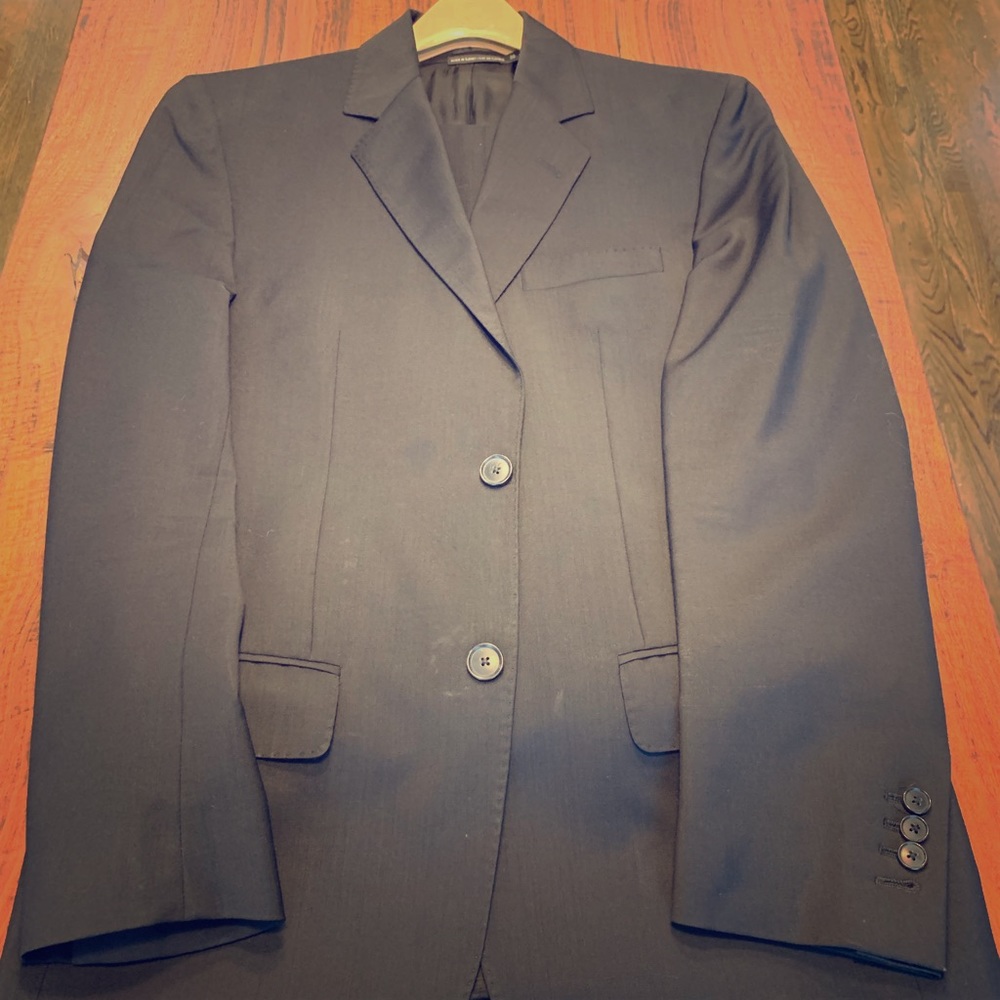 Black Club Monaco Men’s Wool Suit 38R/Medium